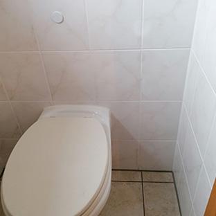 WC Metalldübel entfernt nachher
